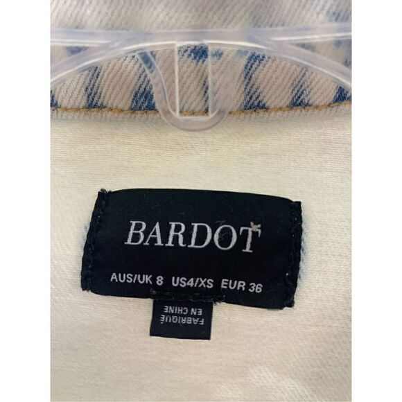 Bardot Oversize Tie Dye Denim Jacket Size 4 - Picture 12 of 15